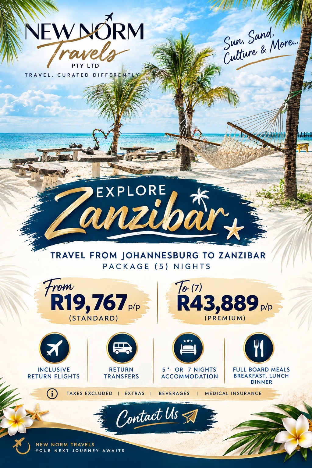 Explore Zanzibar package, 5 nights from Johannesburg
